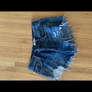 Free people high rise denim short